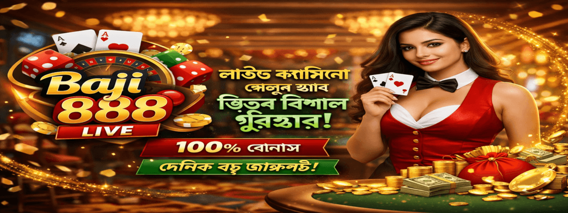 Baji 888 Live - বাংলাদেশের সেরা অনলাইন ক্যাসিনো ব্যানার